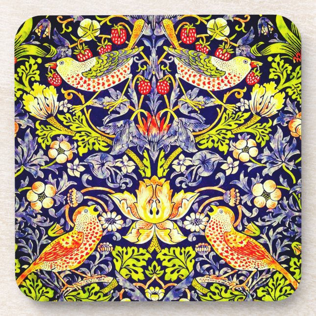 Strawberry Thief Birds William Morris Coaster (Front)