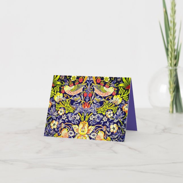 Strawberry Thief Birds William Morris Invitation (Front)