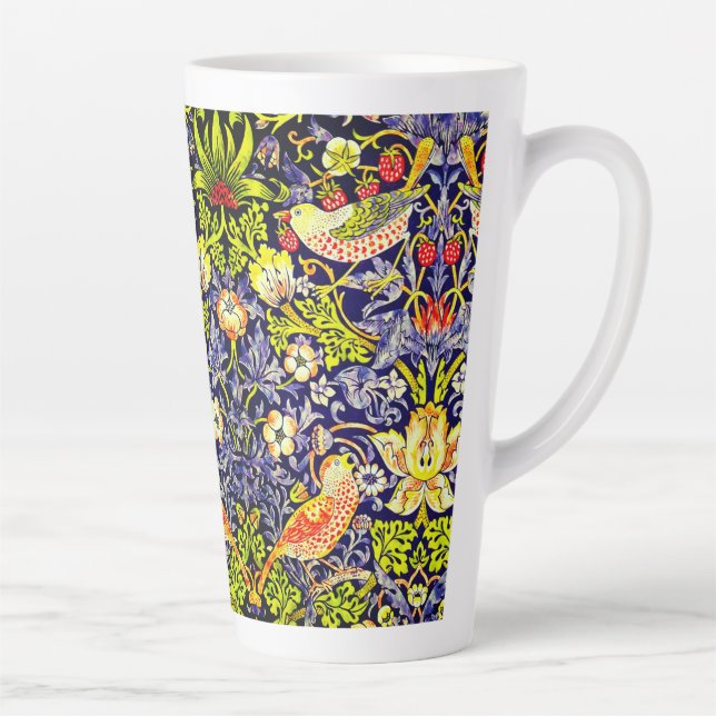 Strawberry Thief Birds William Morris Latte Mug (Right)
