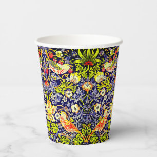 Strawberry Thief Birds William Morris Paper Cups