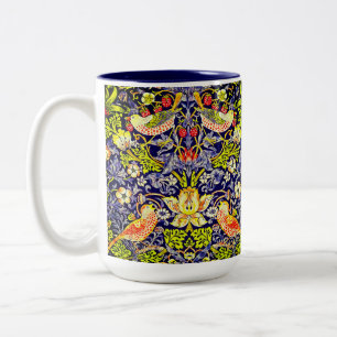 Strawberry Thief Birds William Morris Two-Tone Coffee Mug