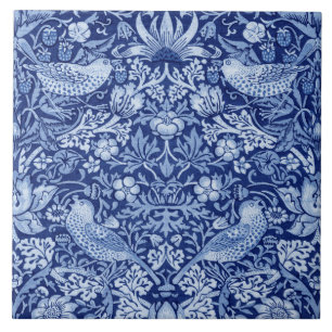 Strawberry Thief Blue Monotone, William Morris Tile