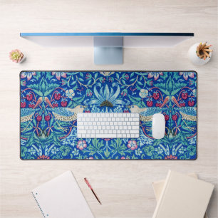 Strawberry Thief Blue, William Morris Desk Mat