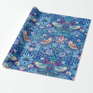 Strawberry Thief Blue, William Morris Wrapping Pap Paper