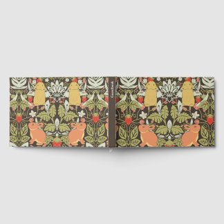 Strawberry thief Bunnies pattern Guest Book