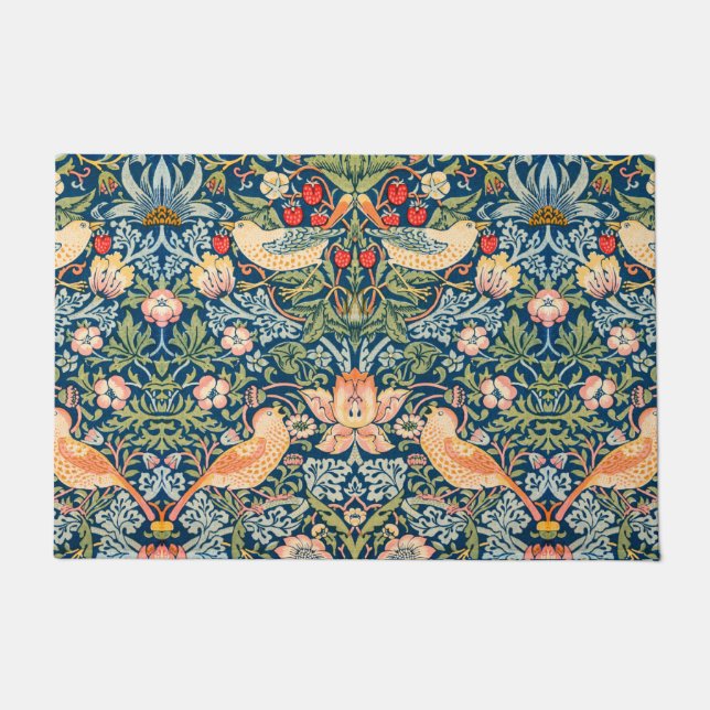 Strawberry Thief (by William Morris) Doormat (Front)