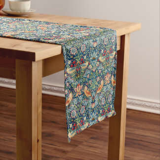Strawberry Thief by William Morris Indigo Mineral Short Table Runner