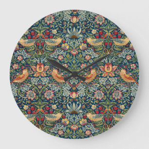 Strawberry Thief by William Morris Large Clock