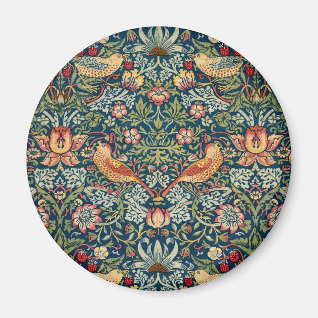 Strawberry Thief by William Morris Magnet (Front)