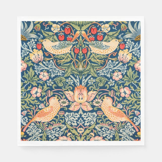 Strawberry Thief (by William Morris) Napkin (Front)