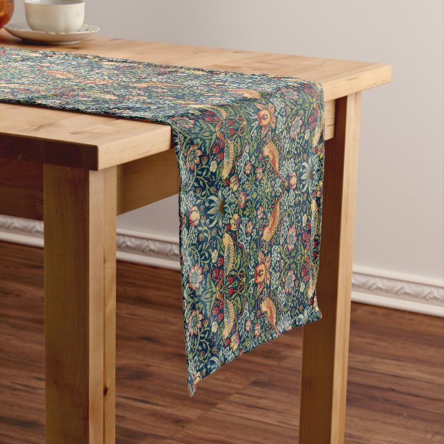 Strawberry Thief by William Morris Short Table Runner (In Situ)