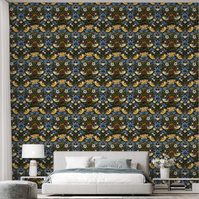 Strawberry Thief by William Morris Wallpaper (Bedroom)