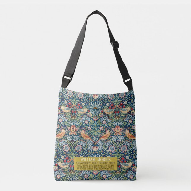 Strawberry thief - Design of William Morris  Crossbody Bag (Front)
