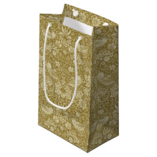 Strawberry Thief Gold, William Morris Small Gift Bag
