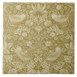 Strawberry Thief Gold, William Morris Tile<br><div class="desc">William Morris (24 March 1834 – 3 October 1896) was a British textile designer, poet, novelist, translator, and socialist activist associated with the British Arts and Crafts Movement. He was a major contributor to the revival of traditional British textile arts and methods of production. His literary contributions helped to establish...</div>