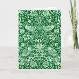 Strawberry Thief Green, William Morris Card