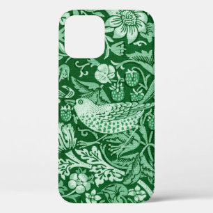 Strawberry Thief Green, William Morris iPhone 12 Case