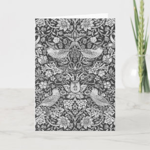 Strawberry Thief Grey, William Morris Card