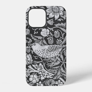 Strawberry Thief Grey, William Morris iPhone 12 Case