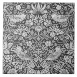 Strawberry Thief Grey, William Morris Tile<br><div class="desc">William Morris (24 March 1834 – 3 October 1896) was a British textile designer, poet, novelist, translator, and socialist activist associated with the British Arts and Crafts Movement. He was a major contributor to the revival of traditional British textile arts and methods of production. His literary contributions helped to establish...</div>