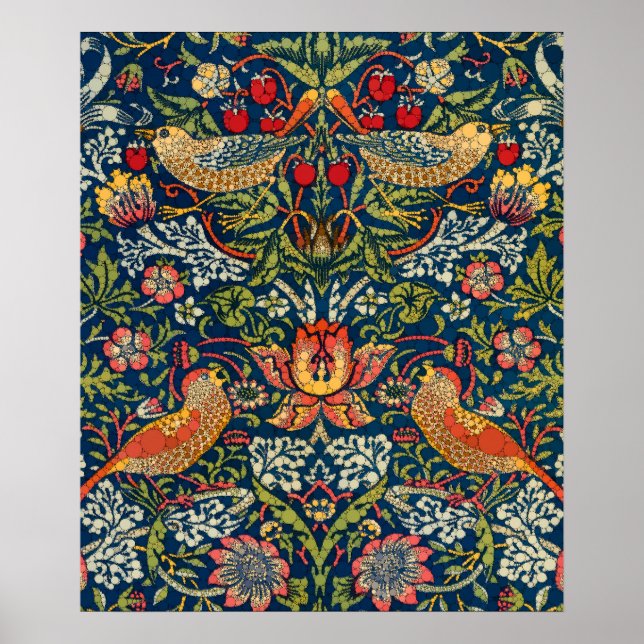 Strawberry Thief, Infinity Dots by After Morris Poster (Front)