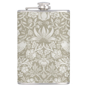 Strawberry Thief Ivory, William Morris Hip Flask