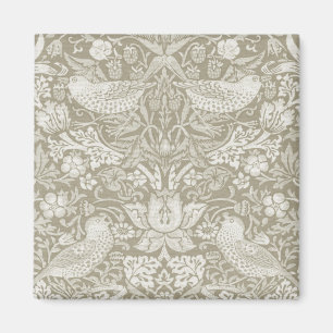 Strawberry Thief Ivory, William Morris Magnet