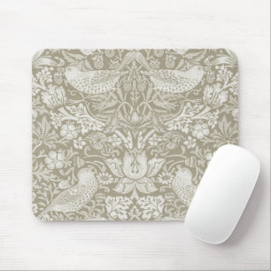Strawberry Thief Ivory, William Morris Mouse Pad