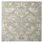 Strawberry Thief Ivory, William Morris Tile<br><div class="desc">William Morris (24 March 1834 – 3 October 1896) was a British textile designer, poet, novelist, translator, and socialist activist associated with the British Arts and Crafts Movement. He was a major contributor to the revival of traditional British textile arts and methods of production. His literary contributions helped to establish...</div>
