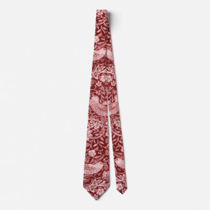 Strawberry Thief Maroon, William Morris Tie
