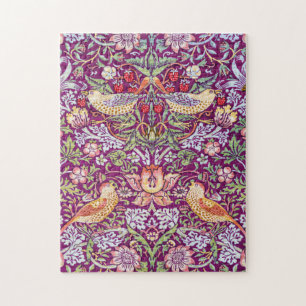 Strawberry Thief Red, William Morris Jigsaw Puzzle