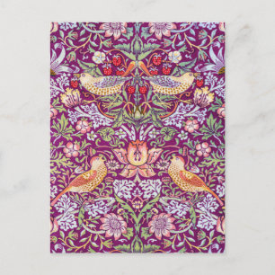 Strawberry Thief Red, William Morris Postcard