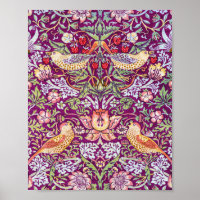 Strawberry Thief Red, William Morris