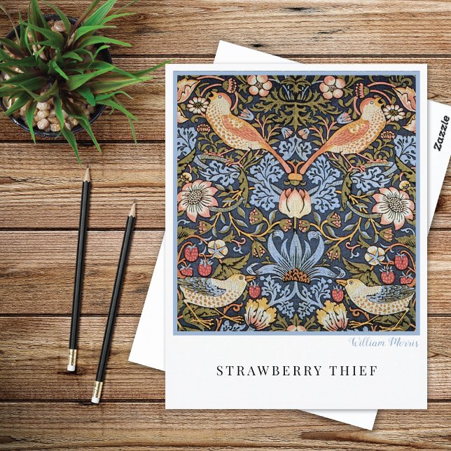 Strawberry Thief Textile Design William Morris Postcard (Creator Uploaded)