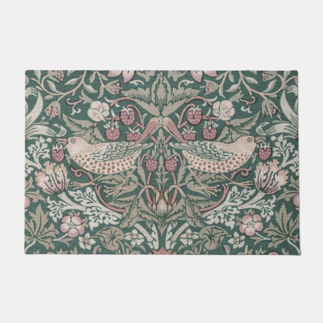 Strawberry Thief, William Morris Doormat (Front)