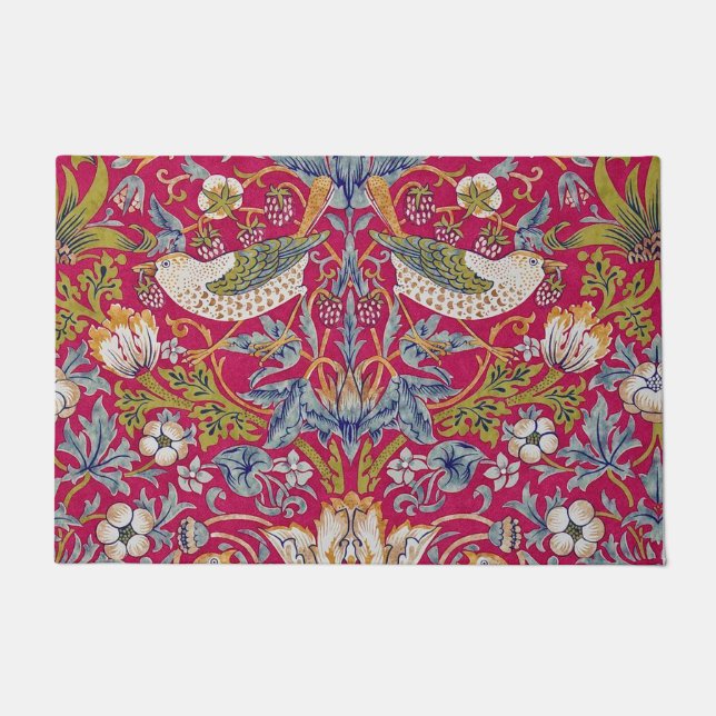 Strawberry Thief, William Morris Doormat (Front)