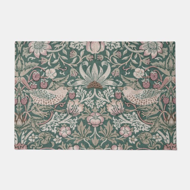 Strawberry Thief, William Morris Doormat (Front)