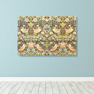 Strawberry Thieves by William Morris, Vintage Art Canvas Print