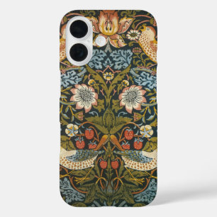 Strawberry Thieves by William Morris, Vintage Art iPhone 16 Case