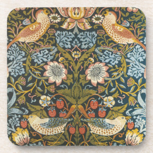 Strawberry Thieves by William Morris, Vintage Art Coaster