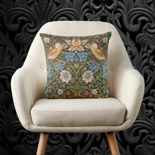 Strawberry Thieves by William Morris, Vintage Art Cushion