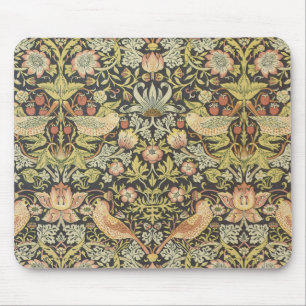 Strawberry Thieves by William Morris, Vintage Art Mouse Pad