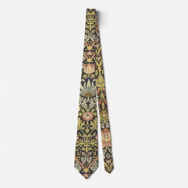 Strawberry Thieves by William Morris, Vintage Art Tie (Front)