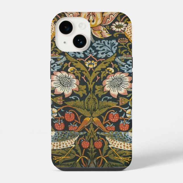 Strawberry Thieves William Morris Antique Pattern iPhone Case (Back)