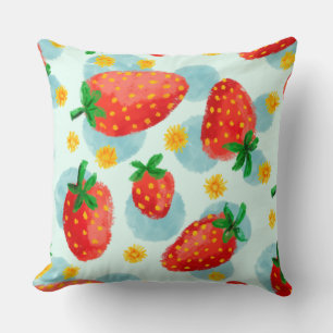 Strawberry Throw Pillow