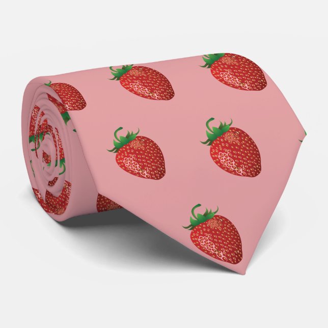 Strawberry | Tie | Pink (Rolled)