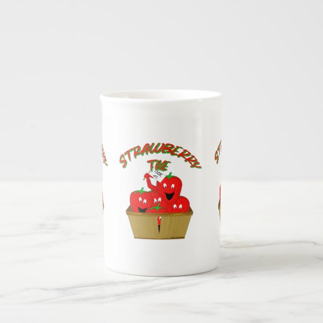 Strawberry Time! Bone China Mug (Front)
