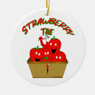Strawberry Time! Ceramic Tree Decoration