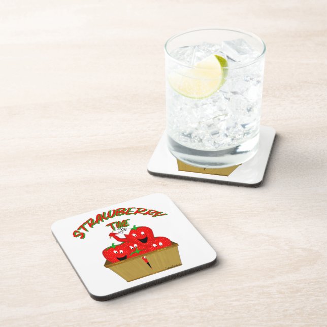 Strawberry Time! Coaster (Right Side)