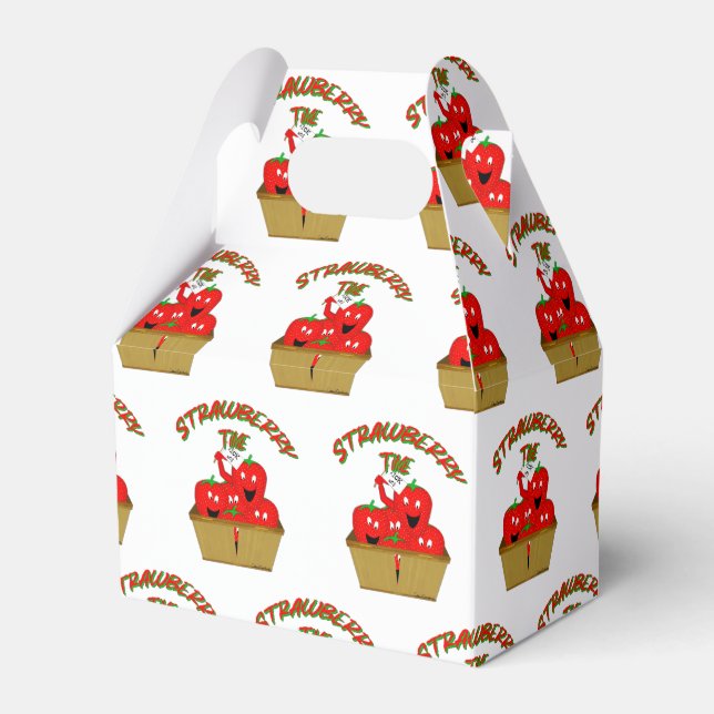 Strawberry Time! Favour Box (Front Side)